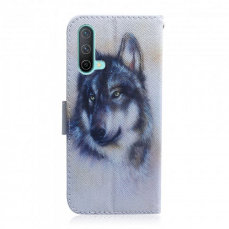 Capa Folio Para OnePlus Nord CE 5G Olhar Canino