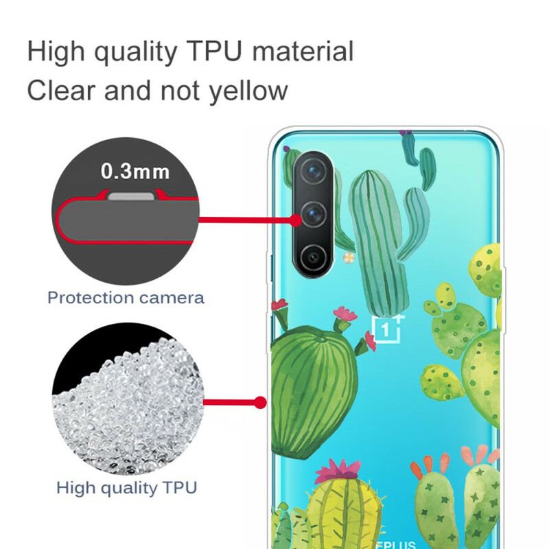 Capa Para OnePlus Nord CE 5G Cactos Aquarela