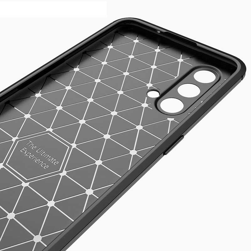 Capa Para OnePlus Nord CE 5G Fibra De Carbono Escovada