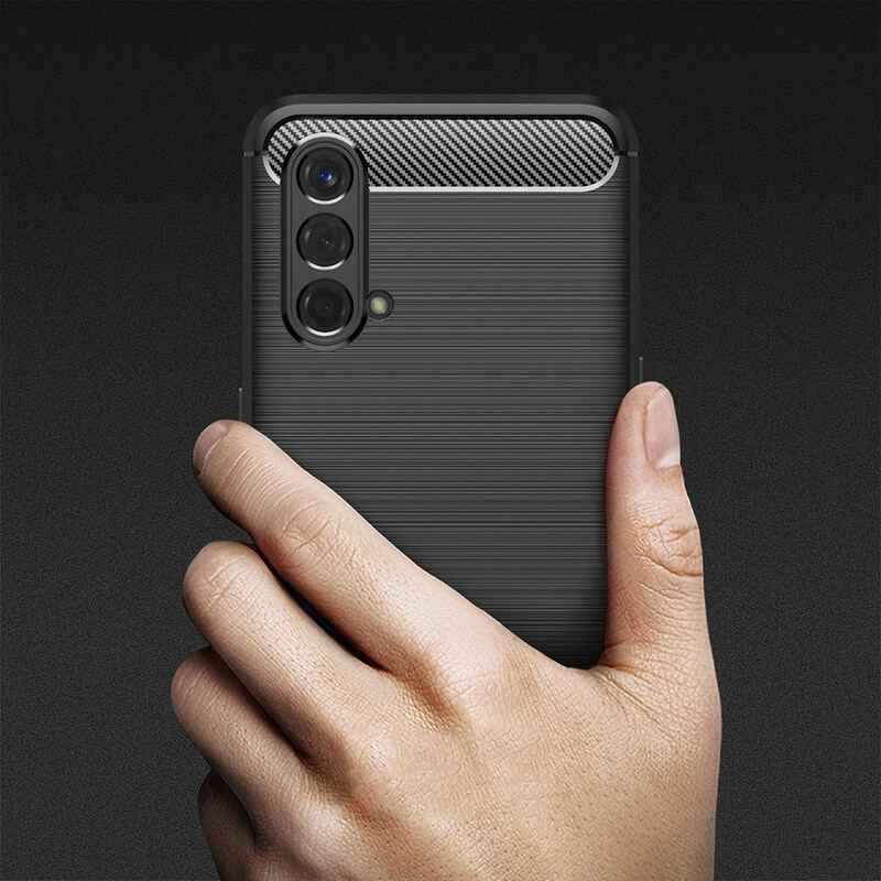 Capa Para OnePlus Nord CE 5G Fibra De Carbono Escovada