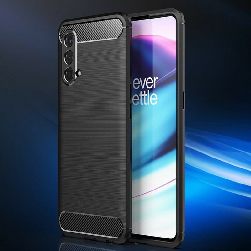Capa Para OnePlus Nord CE 5G Fibra De Carbono Escovada