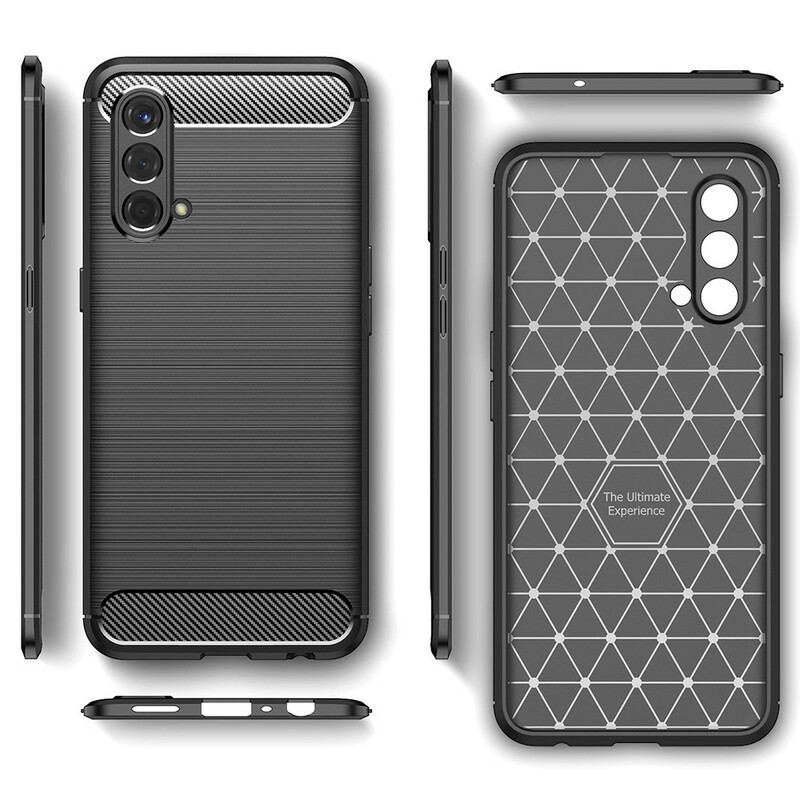 Capa Para OnePlus Nord CE 5G Fibra De Carbono Escovada