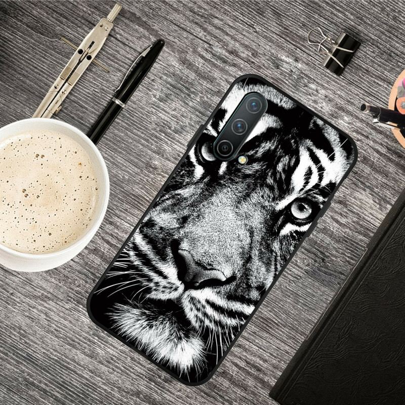 Capa Para OnePlus Nord CE 5G Tigre Preto E Branco