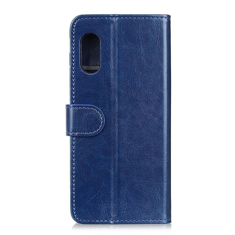 Capa De Couro Para Sony Xperia 5 II Refinamento De Couro Sintético