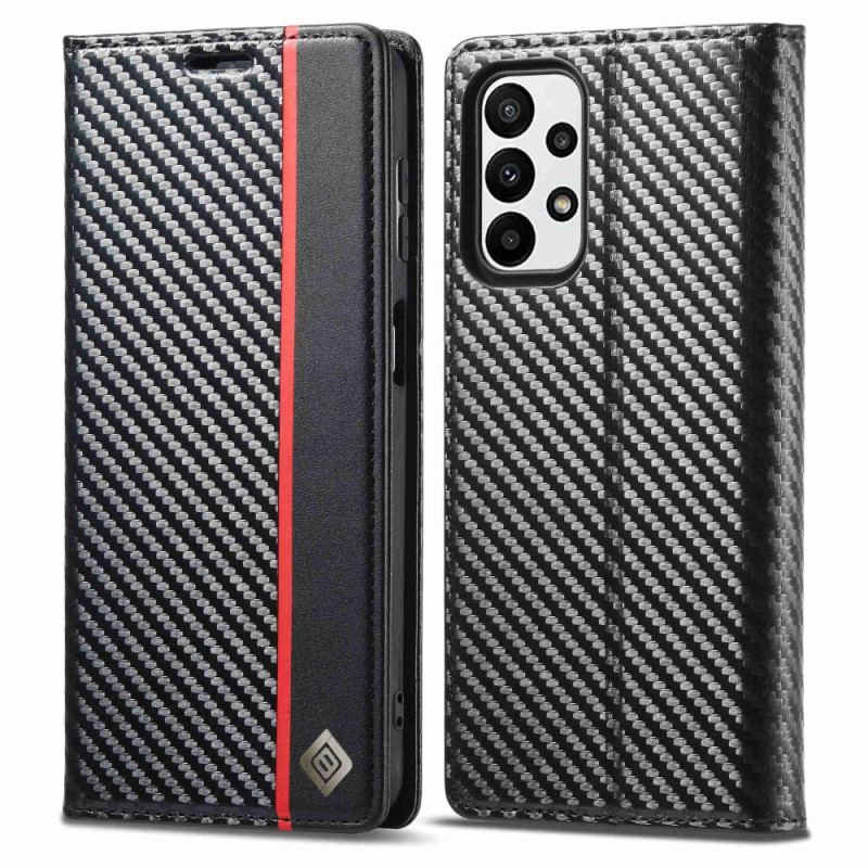 Capa De Celular Para Samsung Galaxy A23 5G Flip Fibra De Carbono Lc.imeeke