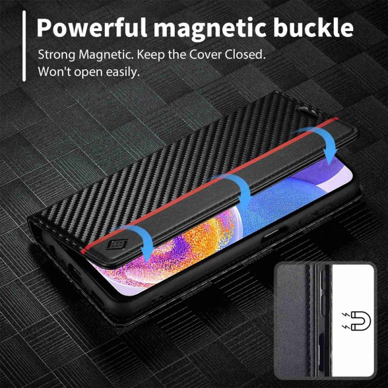 Capa De Celular Para Samsung Galaxy A23 5G Flip Fibra De Carbono Lc.imeeke
