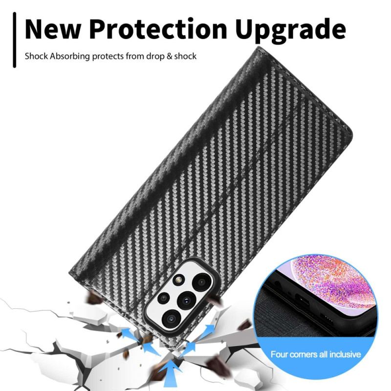 Capa De Celular Para Samsung Galaxy A23 5G Flip Fibra De Carbono Lc.imeeke