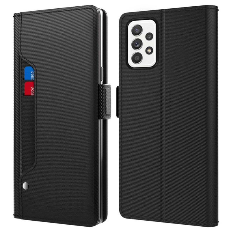 Capa De Couro Para Samsung Galaxy A23 5G Espelho Removível E Porta-cartões