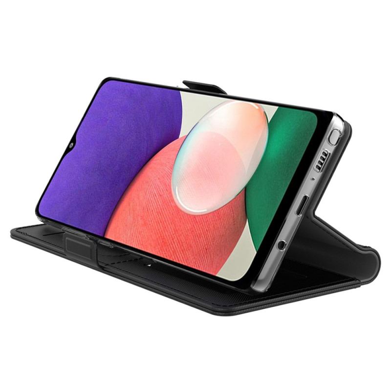 Capa De Couro Para Samsung Galaxy A23 5G Espelho Removível E Porta-cartões