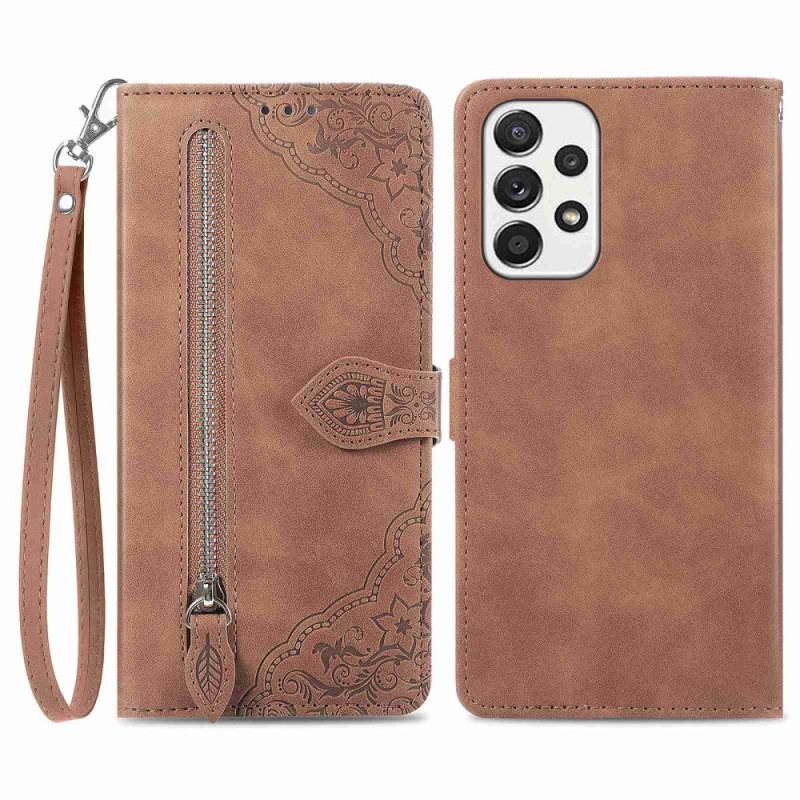Capa Em Pele Para Samsung Galaxy A23 5G Porta Moedas Rendado