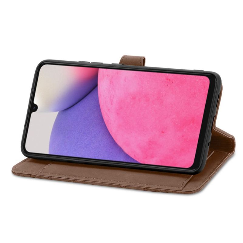 Capa Em Pele Para Samsung Galaxy A23 5G Porta Moedas Rendado
