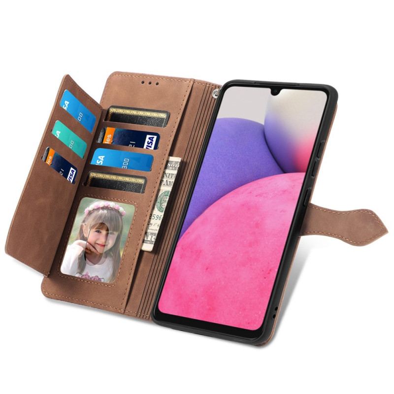 Capa Em Pele Para Samsung Galaxy A23 5G Porta Moedas Rendado