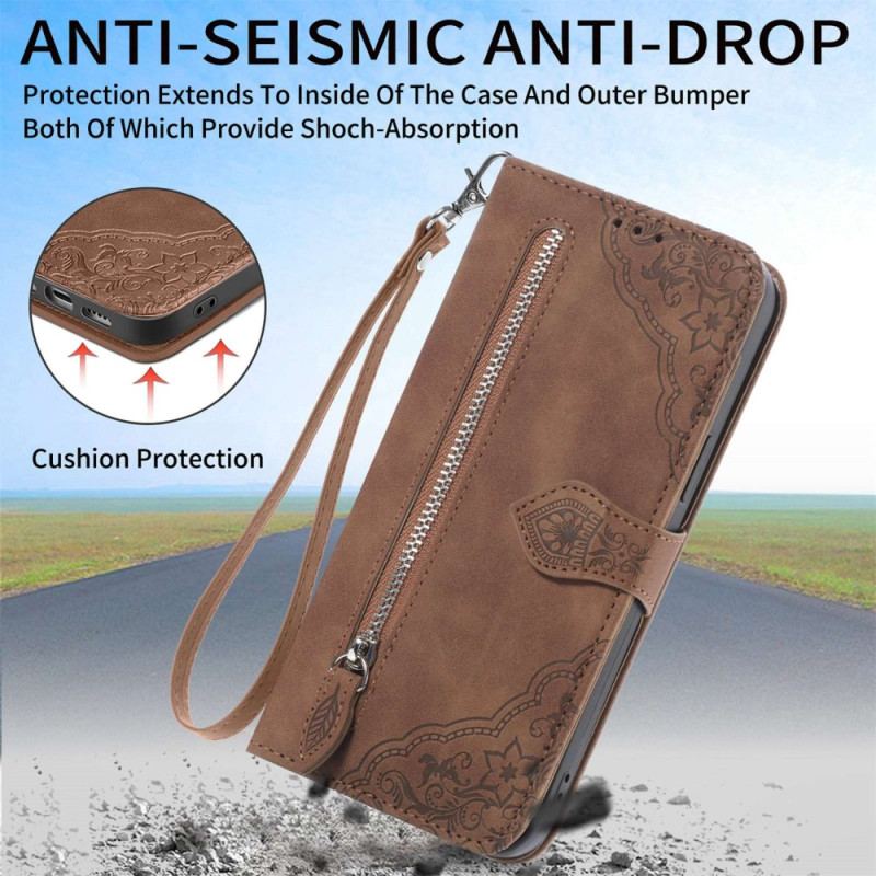 Capa Em Pele Para Samsung Galaxy A23 5G Porta Moedas Rendado