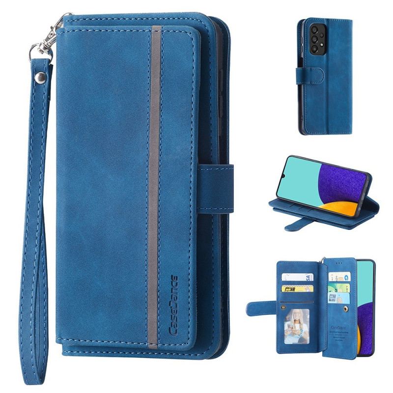 Capa Em Pele Para Samsung Galaxy A23 5G Titular De Cartão Casedance De Couro Sintético 9