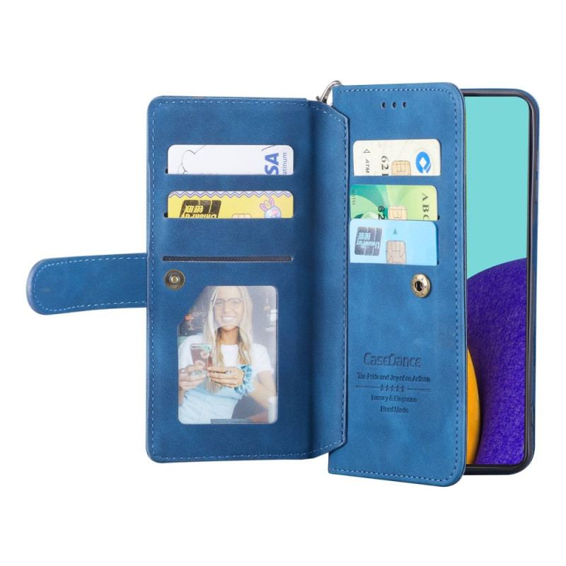 Capa Em Pele Para Samsung Galaxy A23 5G Titular De Cartão Casedance De Couro Sintético 9
