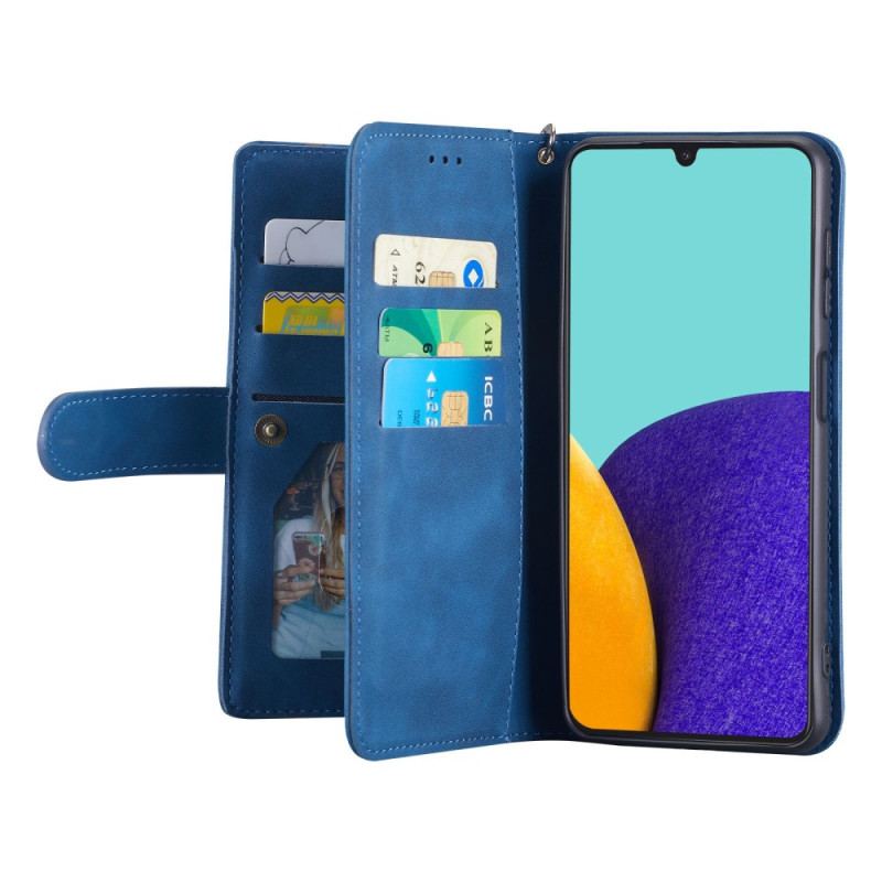 Capa Em Pele Para Samsung Galaxy A23 5G Titular De Cartão Casedance De Couro Sintético 9