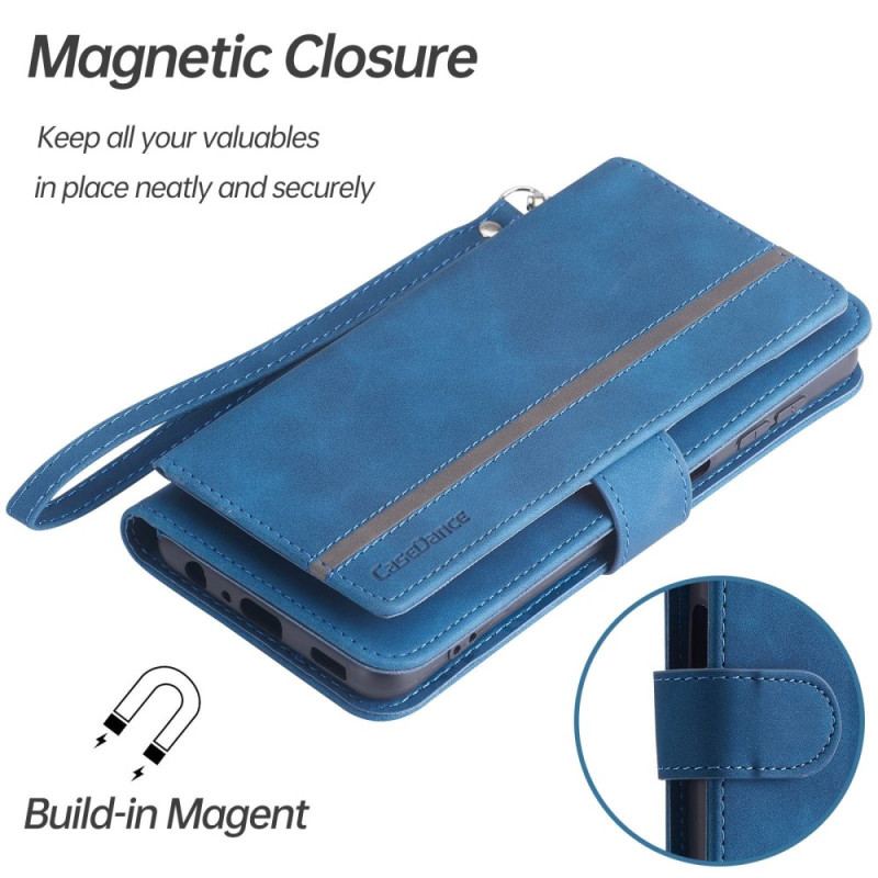 Capa Em Pele Para Samsung Galaxy A23 5G Titular De Cartão Casedance De Couro Sintético 9