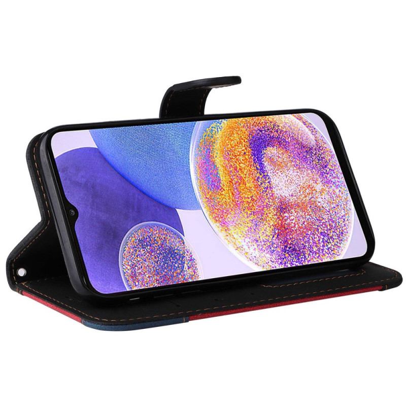 Capa Flip Para Samsung Galaxy A23 5G Dois Tons Com Alça
