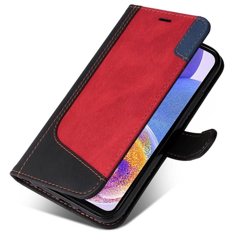 Capa Flip Para Samsung Galaxy A23 5G Dois Tons Com Alça