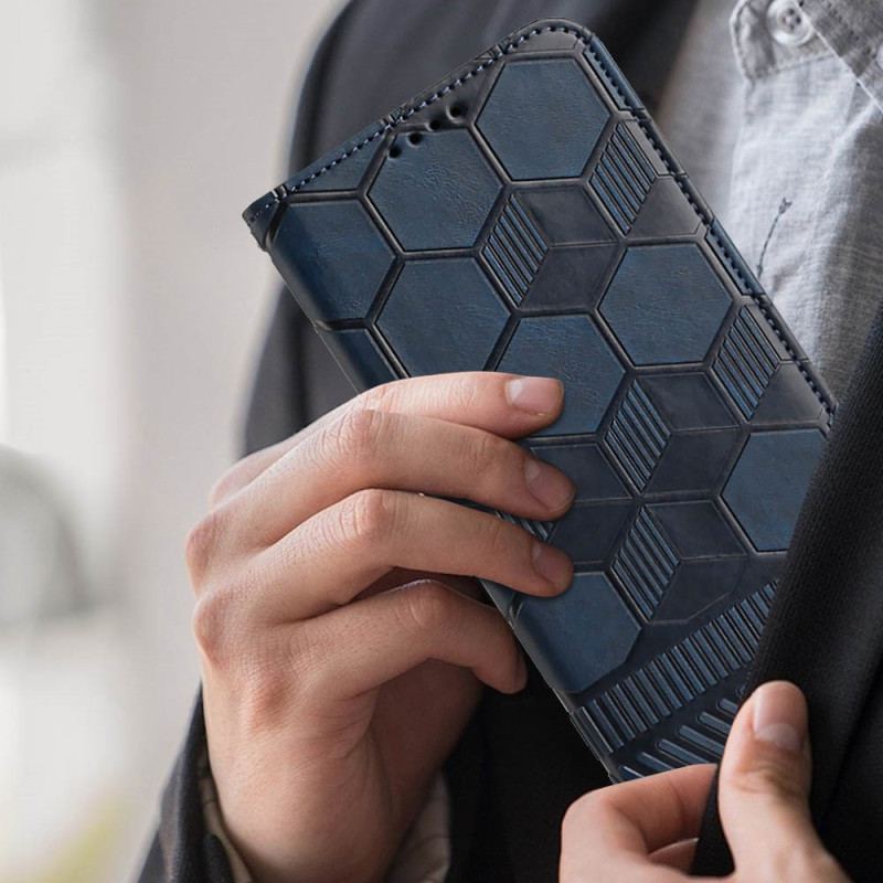 Capa Flip Para Samsung Galaxy A23 5G Padrão De Bola De Futebol