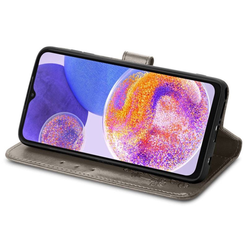 Capa Folio Para Samsung Galaxy A23 5G Florzinhas