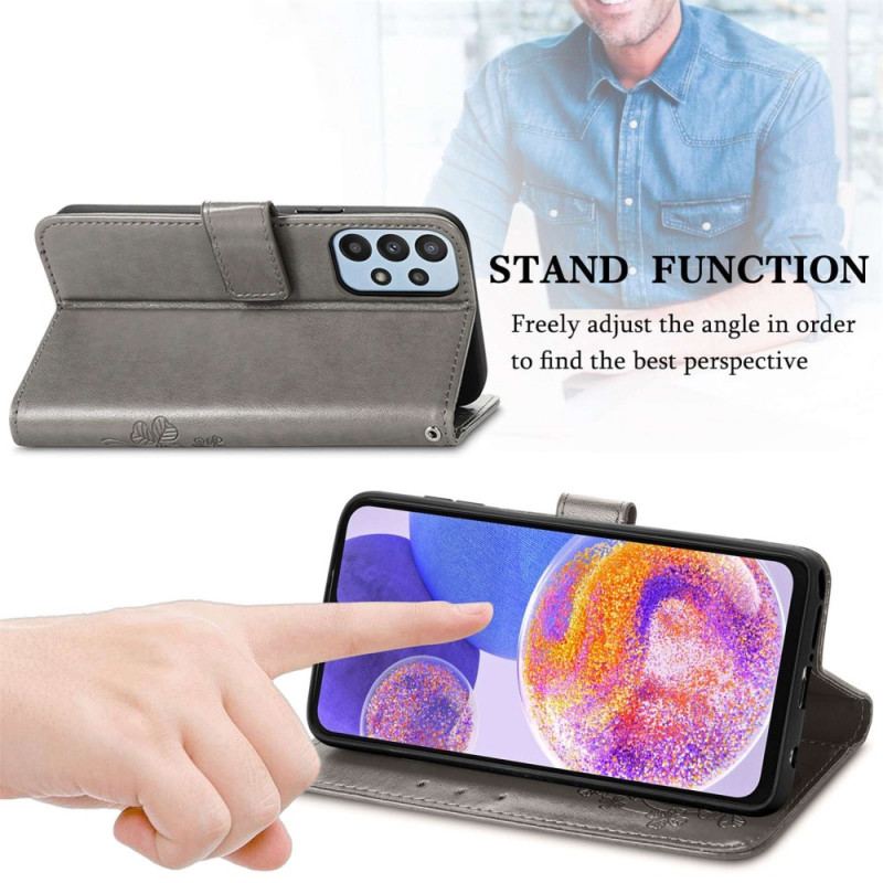 Capa Folio Para Samsung Galaxy A23 5G Florzinhas