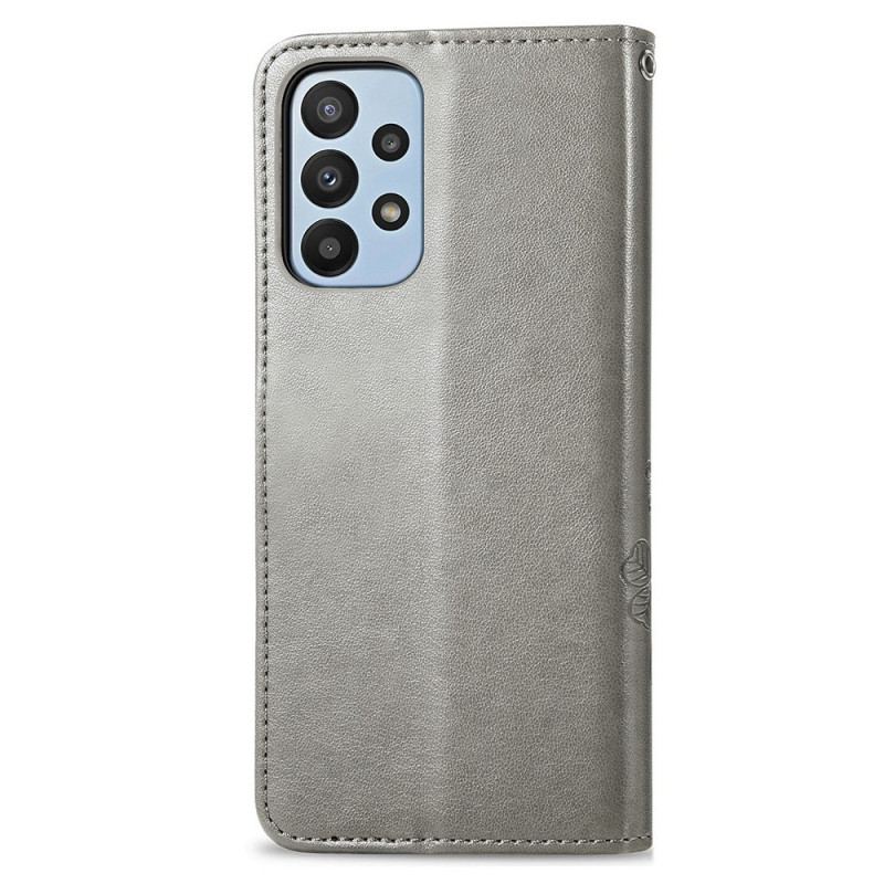 Capa Folio Para Samsung Galaxy A23 5G Florzinhas