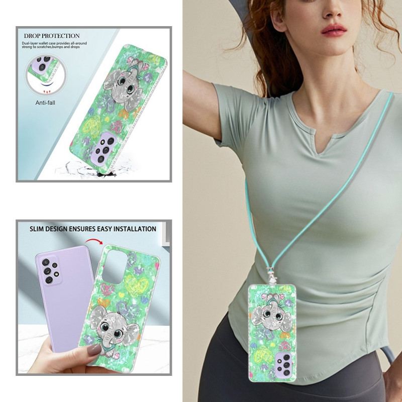 Capa Para Samsung Galaxy A23 5G De celular Cordão De Elefante