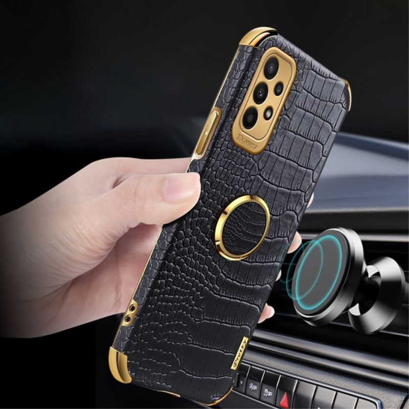 Capa Para Samsung Galaxy A23 5G Efeito Crocodilo Com Anel