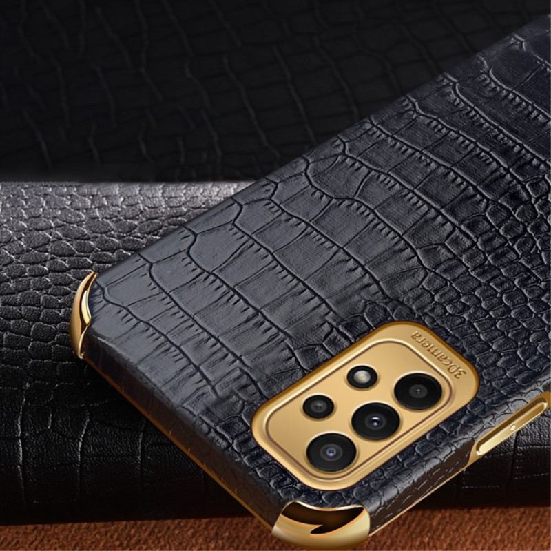 Capa Para Samsung Galaxy A23 5G Efeito Crocodilo Com Anel