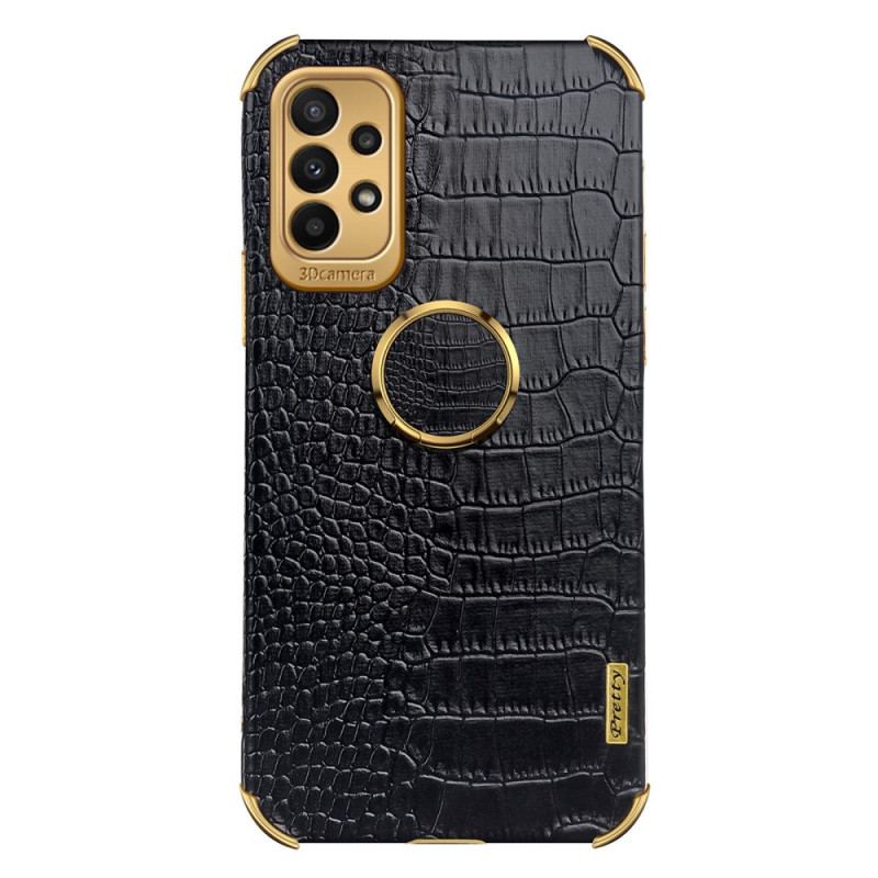 Capa Para Samsung Galaxy A23 5G Efeito Crocodilo Com Anel