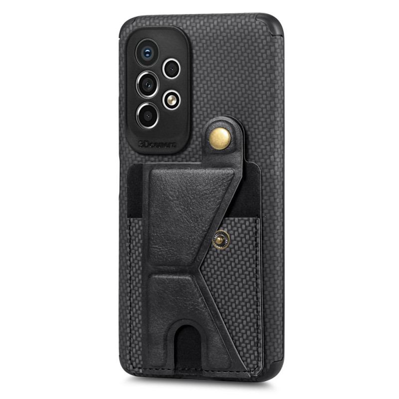 Capa Para Samsung Galaxy A23 5G Suporte Para Cartão De Fibra De Carbono