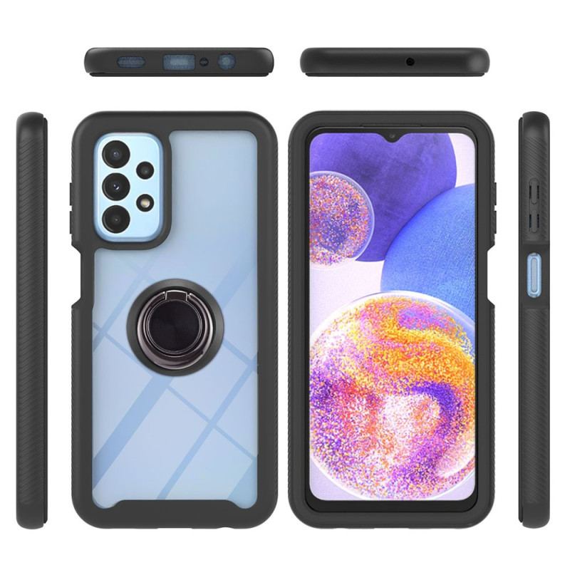 Capa Para Samsung Galaxy A23 5G Transparente Com Suporte De Anel