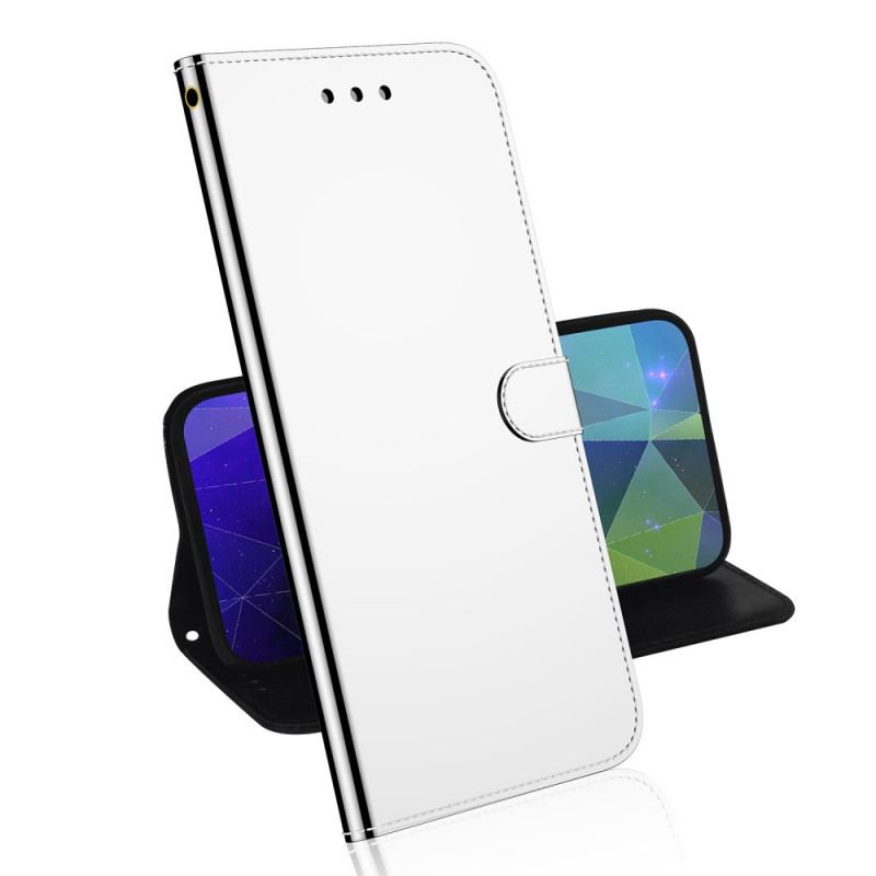 Capa Flip Para Realme 9 Pro Plus Capa De Espelho De Couro Sintético