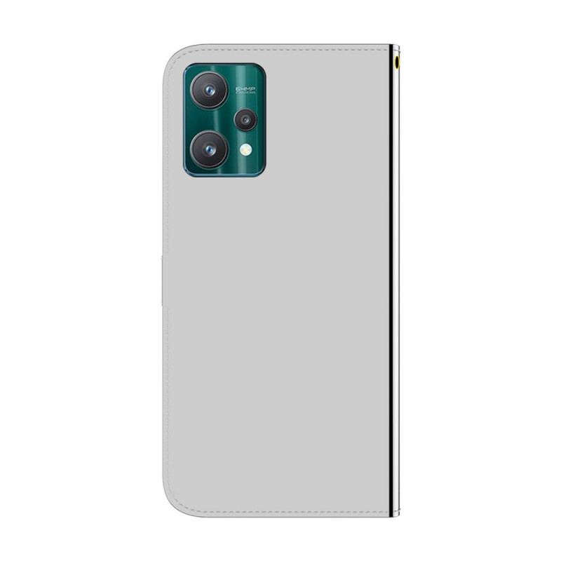 Capa Flip Para Realme 9 Pro Plus Capa De Espelho De Couro Sintético
