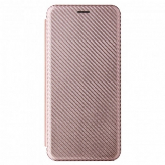 Capa De Celular Para Samsung Galaxy A72 4G / A72 5G Flip Fibra De Carbono