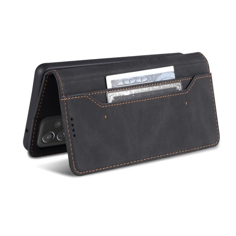 Capa De Couro Para Samsung Galaxy A72 4G / A72 5G Efeito Couro Azns