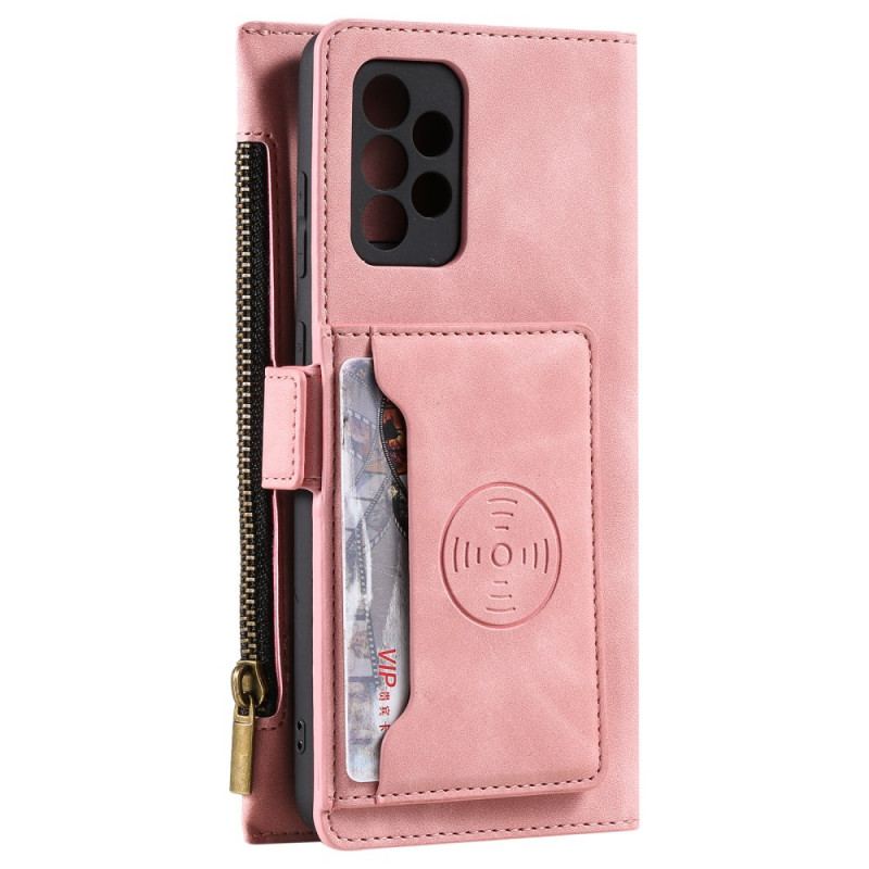 Capa De Couro Para Samsung Galaxy A72 4G / A72 5G Porta-moedas E Porta-cartões