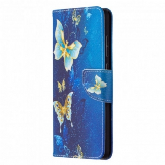 Capa Flip Para Samsung Galaxy A72 4G / A72 5G Borboletas Reis