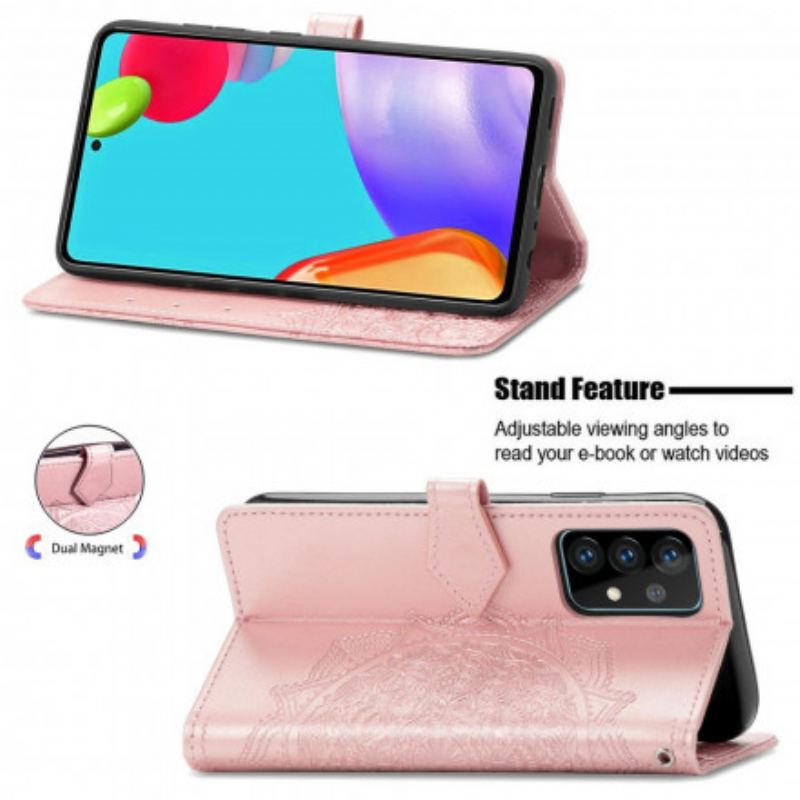 Capa Flip Para Samsung Galaxy A72 4G / A72 5G Mandala Idade Média