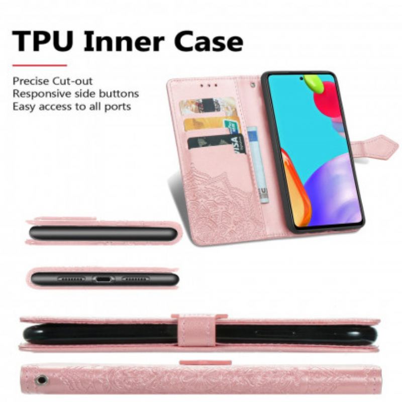 Capa Flip Para Samsung Galaxy A72 4G / A72 5G Mandala Idade Média