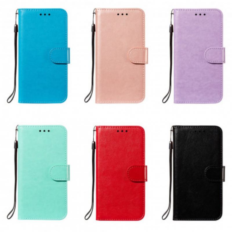 Capa Folio Para Samsung Galaxy A72 4G / A72 5G Fecho De Couro Estilo Reversível