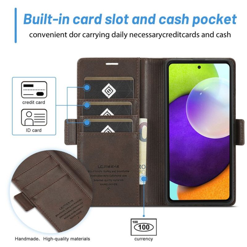 Capa Folio Para Samsung Galaxy A72 4G / A72 5G Fecho Duplo Lc.imeeke