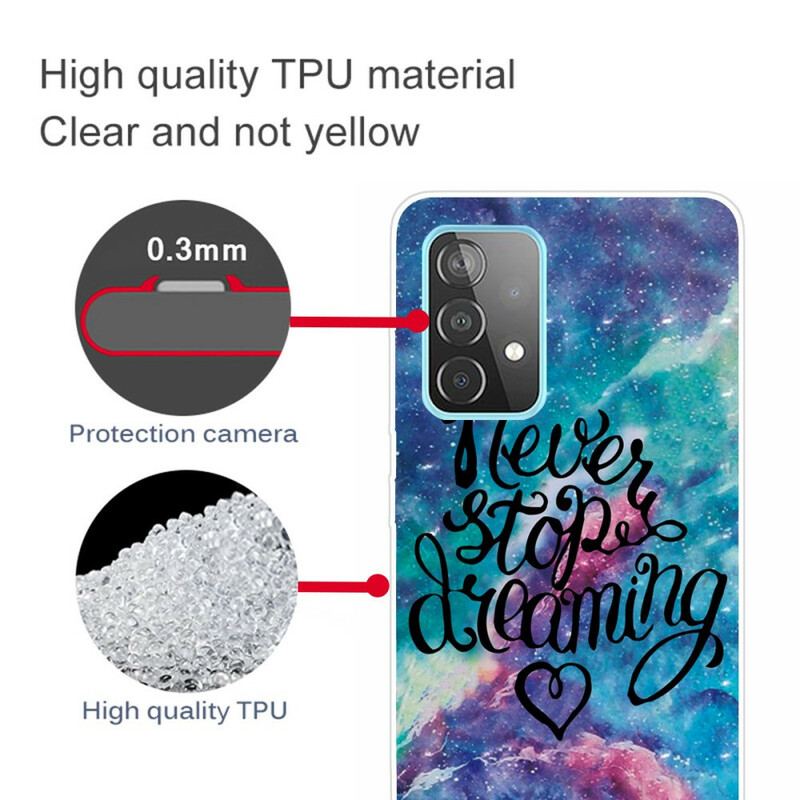 Capa Para Samsung Galaxy A72 4G / A72 5G Nunca Pare De Sonhar