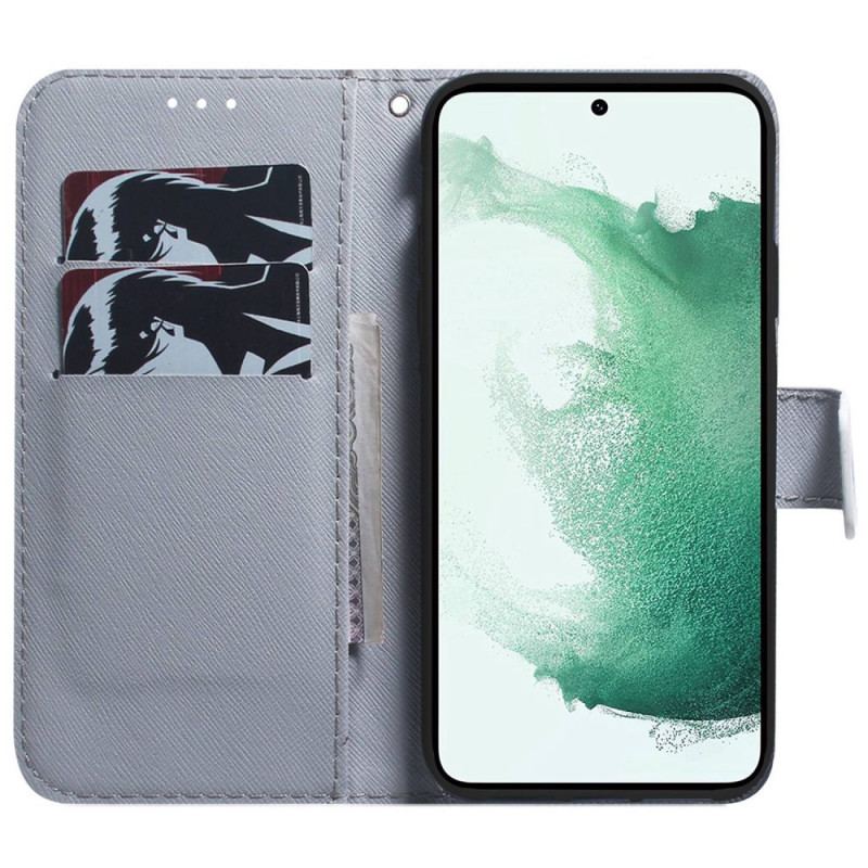 Capa De Couro Para Samsung Galaxy M53 5G Cachorro Aquarela