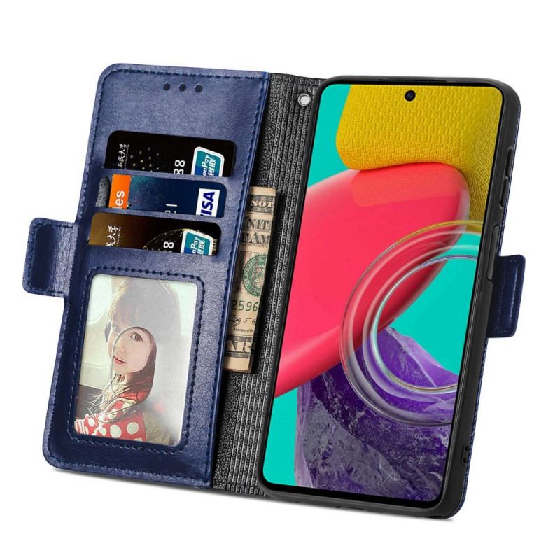 Capa De Couro Para Samsung Galaxy M53 5G Desenho Cruzado