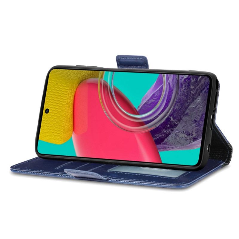Capa De Couro Para Samsung Galaxy M53 5G Desenho Cruzado