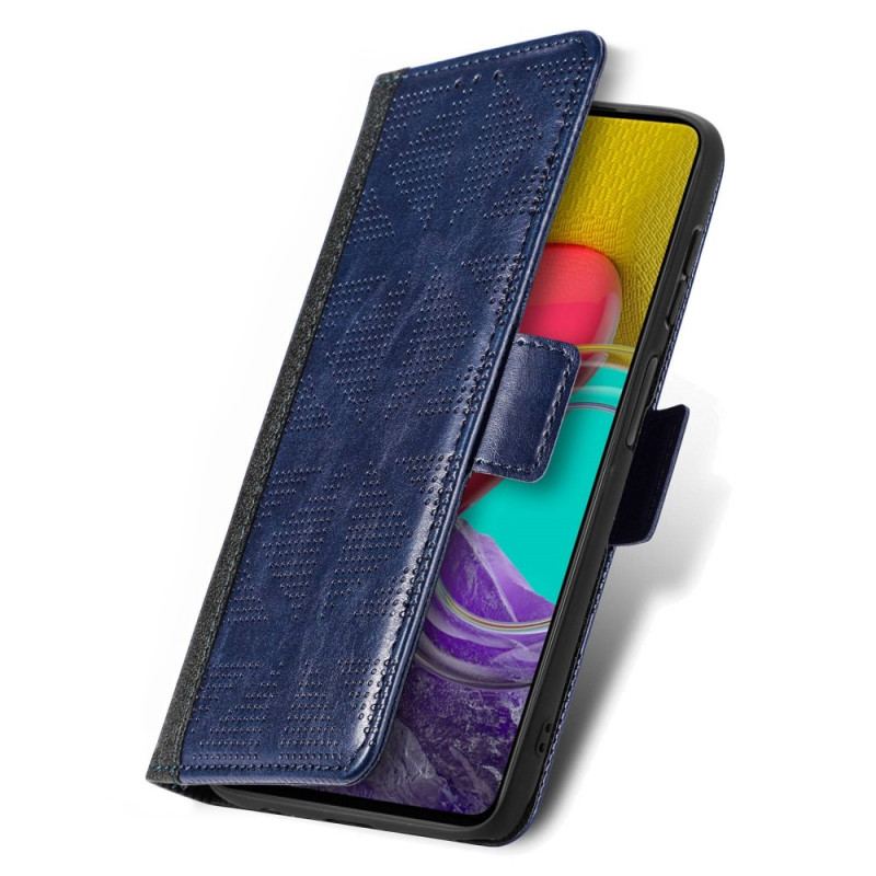 Capa De Couro Para Samsung Galaxy M53 5G Desenho Cruzado