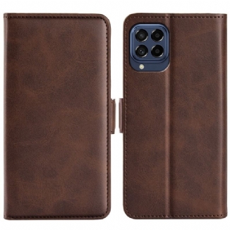 Capa Flip Para Samsung Galaxy M53 5G De Couro Aba Dupla