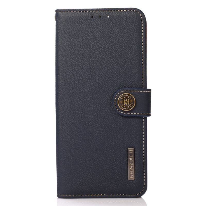 Capa Flip Para Samsung Galaxy M53 5G Khazneh Rfid Couro Genuíno